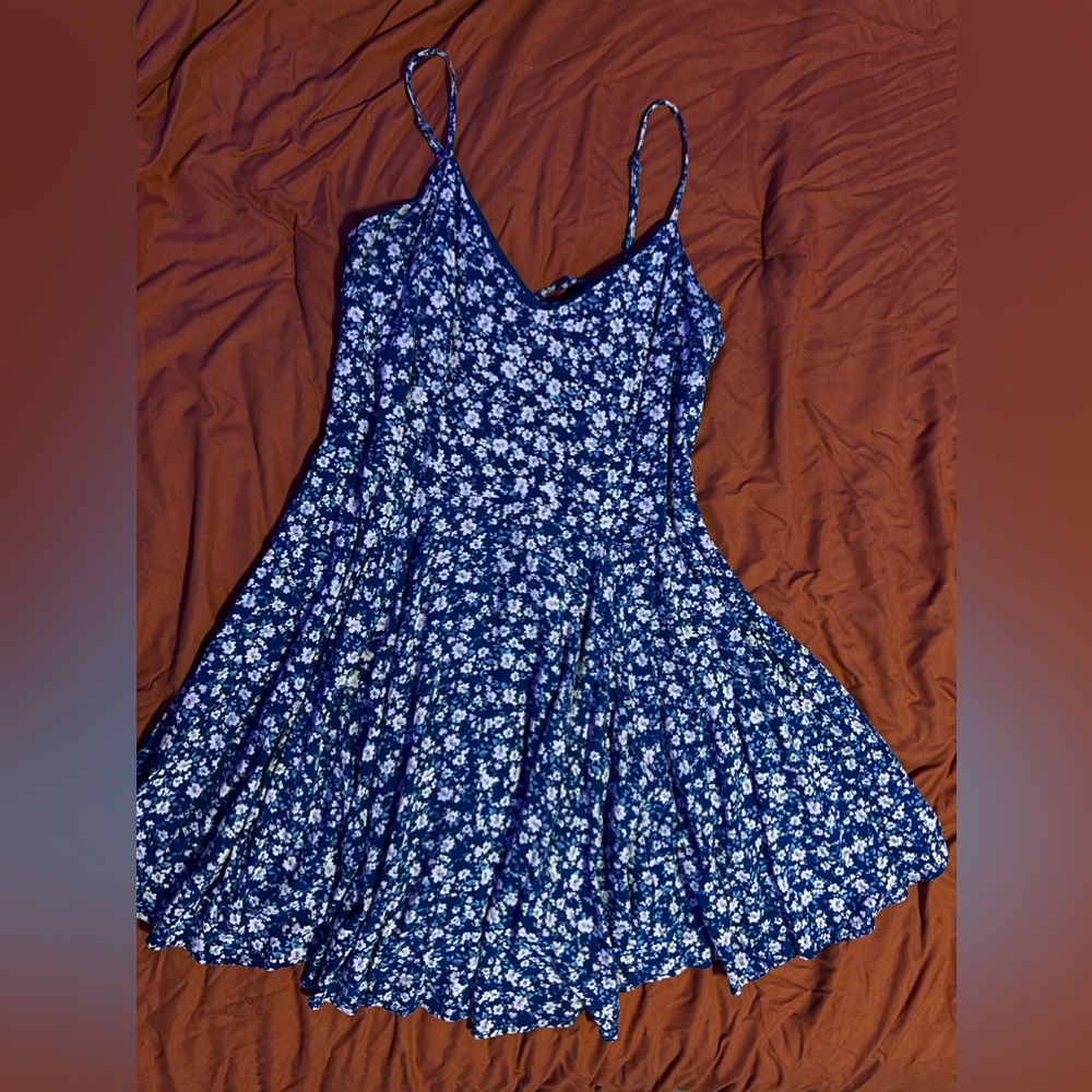 Xhilaration Blue Floral Summer Dress